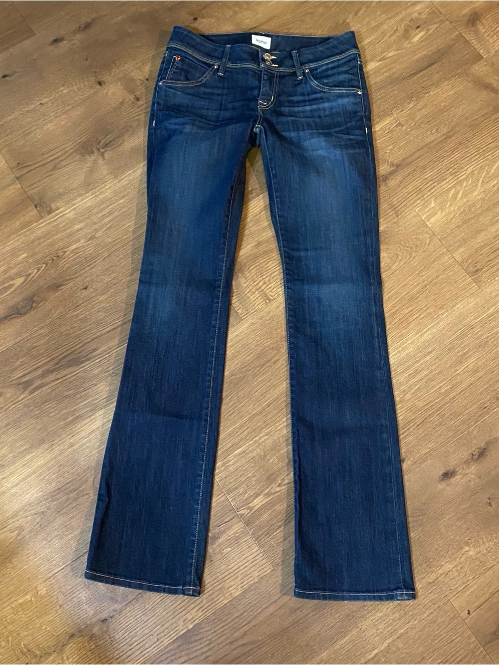 Hudson Beth Baby Boot Dark Wash Flap Pocket Bootcut Jeans Stretch‎ Womens 28